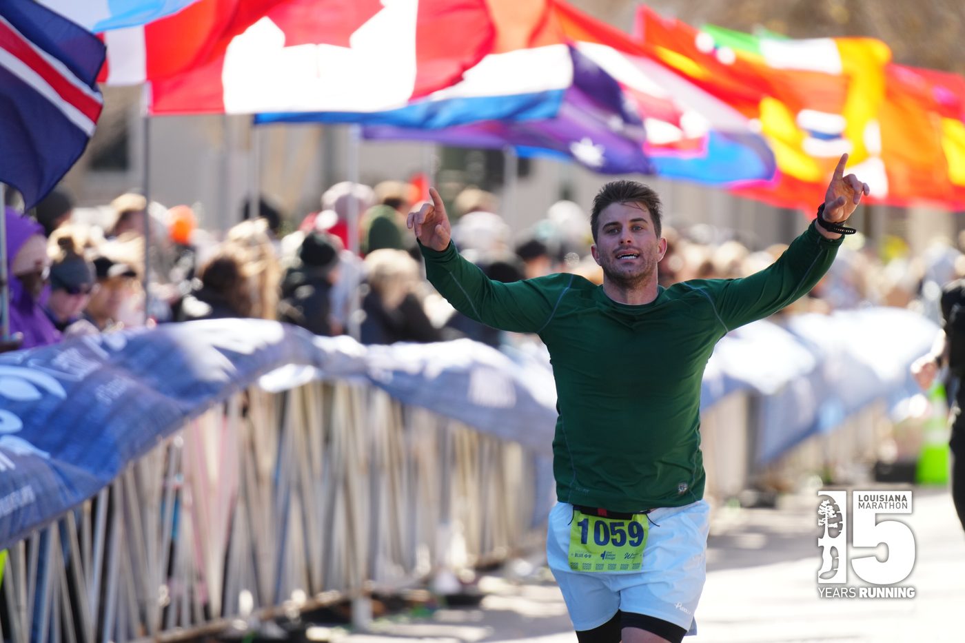 Gregory Schwing finishing The Louisiana Marathon